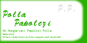 polla papolczi business card